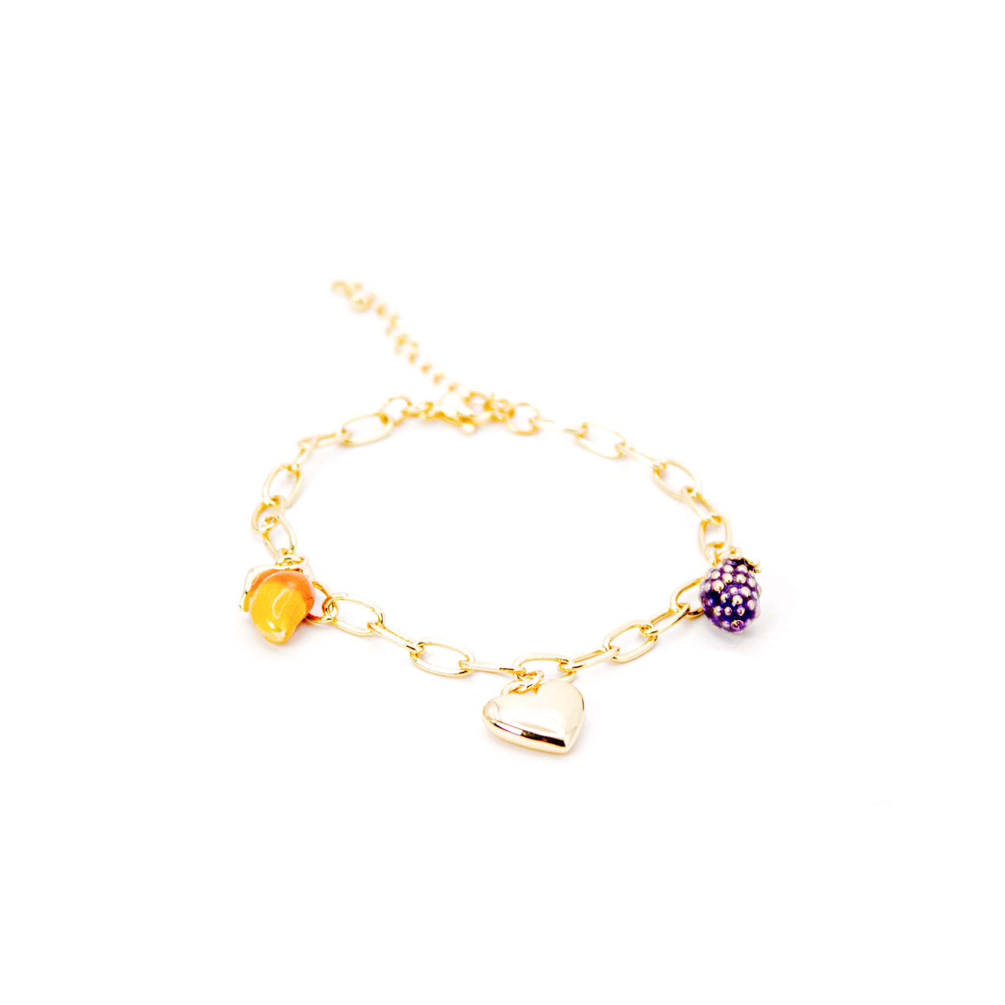 Pulsera Baño de Oro Caribe diseño tres dijes